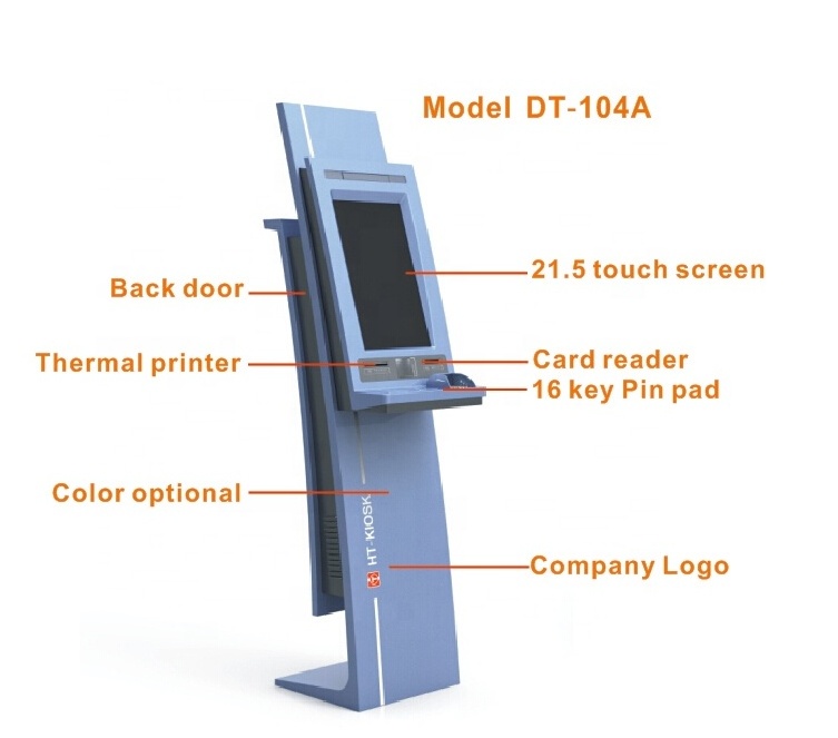 Hotel  easy quick check in self service Thermal printer card reader dispenser Passport scanner kiosk machine