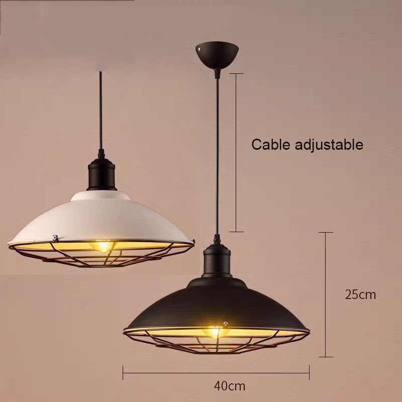 Black Hanging Pendant Industrial Barn Ceiling Light Fixtures for Kitchen Island, Dining Room, Foyer