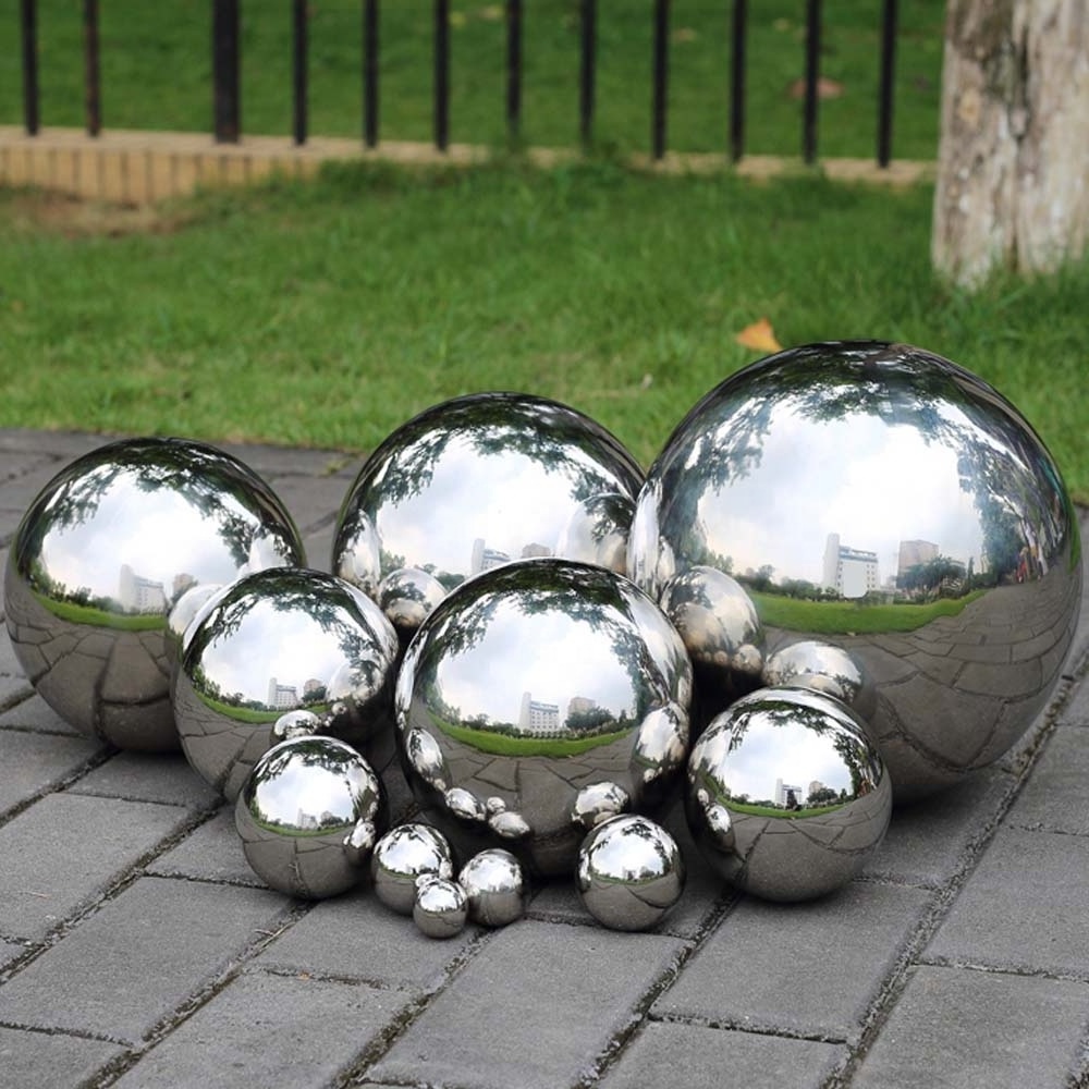 120mm Hollow 304 Stainless Steel Exercise Balls Gazing Globes Floating Pond Balls Seamless Mirror Ball