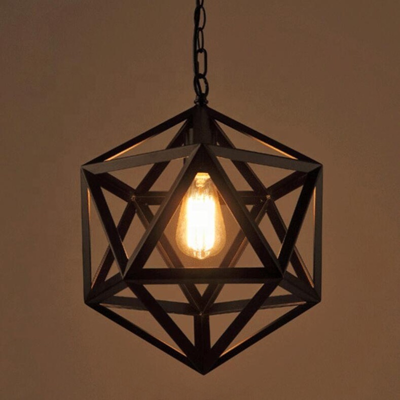 North Europe Ancient Smart Coffee House Industrial Style Iron LED Ceiling Lamp Pendant Lighting Fixture