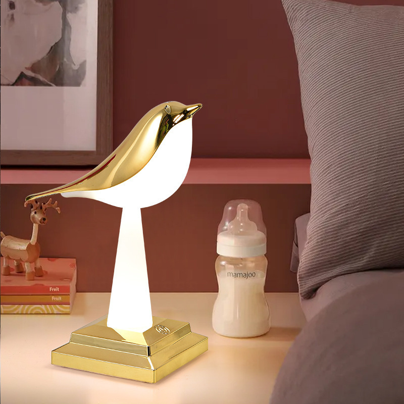 Car aromatherapy bird table lamp bedroom touch small night lamp