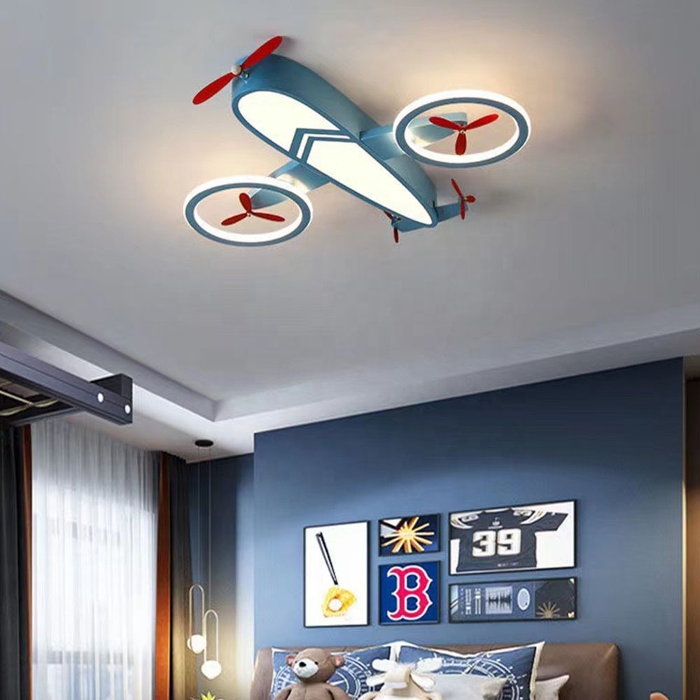 56W Kids Ceiling Lights for Bedroom Airplane Light Fixture Ceiling Mount Kitchen Ceiling Light Fixtures with Remote controller