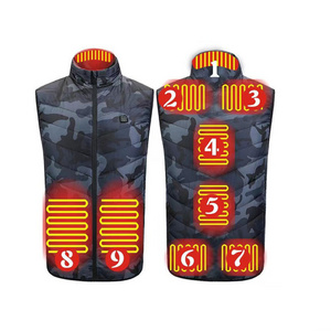 Rechargeable battery powered heated jacket wetsuit camo vest mens