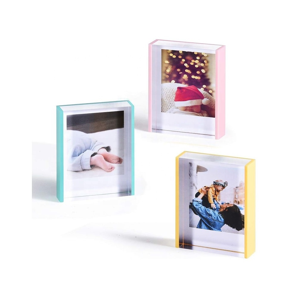 Mini Acrylic Picture Frames 2x3inch Free Standing Mini Acrylic Photo Frame Wallet Size Instant Picture Frames