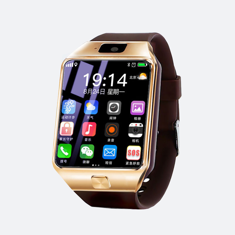 Waterproof mp3, mp4 gps media support smart watch mobile phone ip68