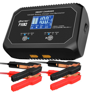 20-Amp (10-Amp Per Bank) Dual Smart Charger,Car Battery Charger,12V and 24V,Lithium,LiFePO4,Lead-Acid(AGM/Gel/SLA..)