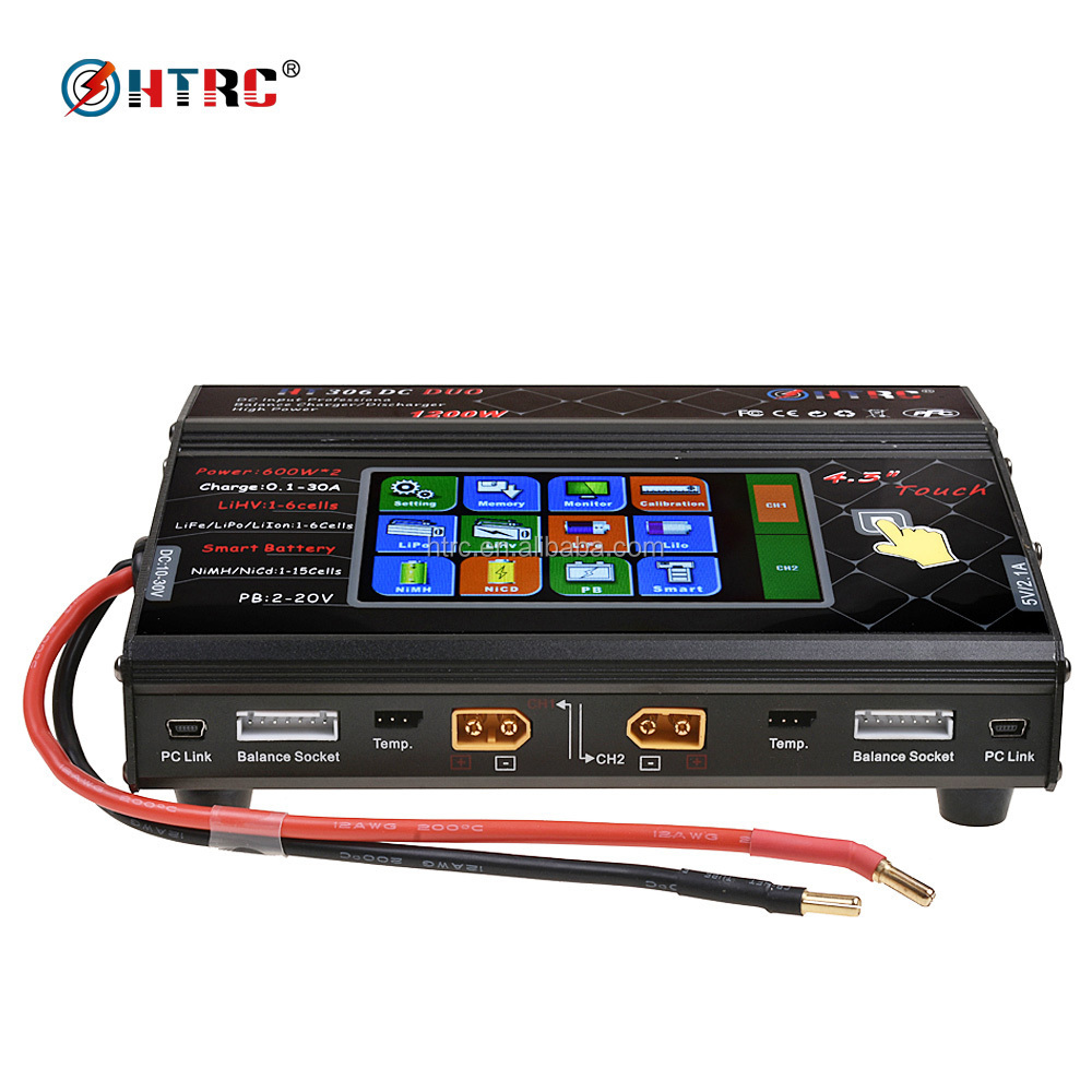 HT306 300W *2 DC DUO RC Lipo  balance charger  Lilon/LiPo/LiFe/LiHV/NiMH/NiCd/PB Battery Charger for Rc Radio Toys