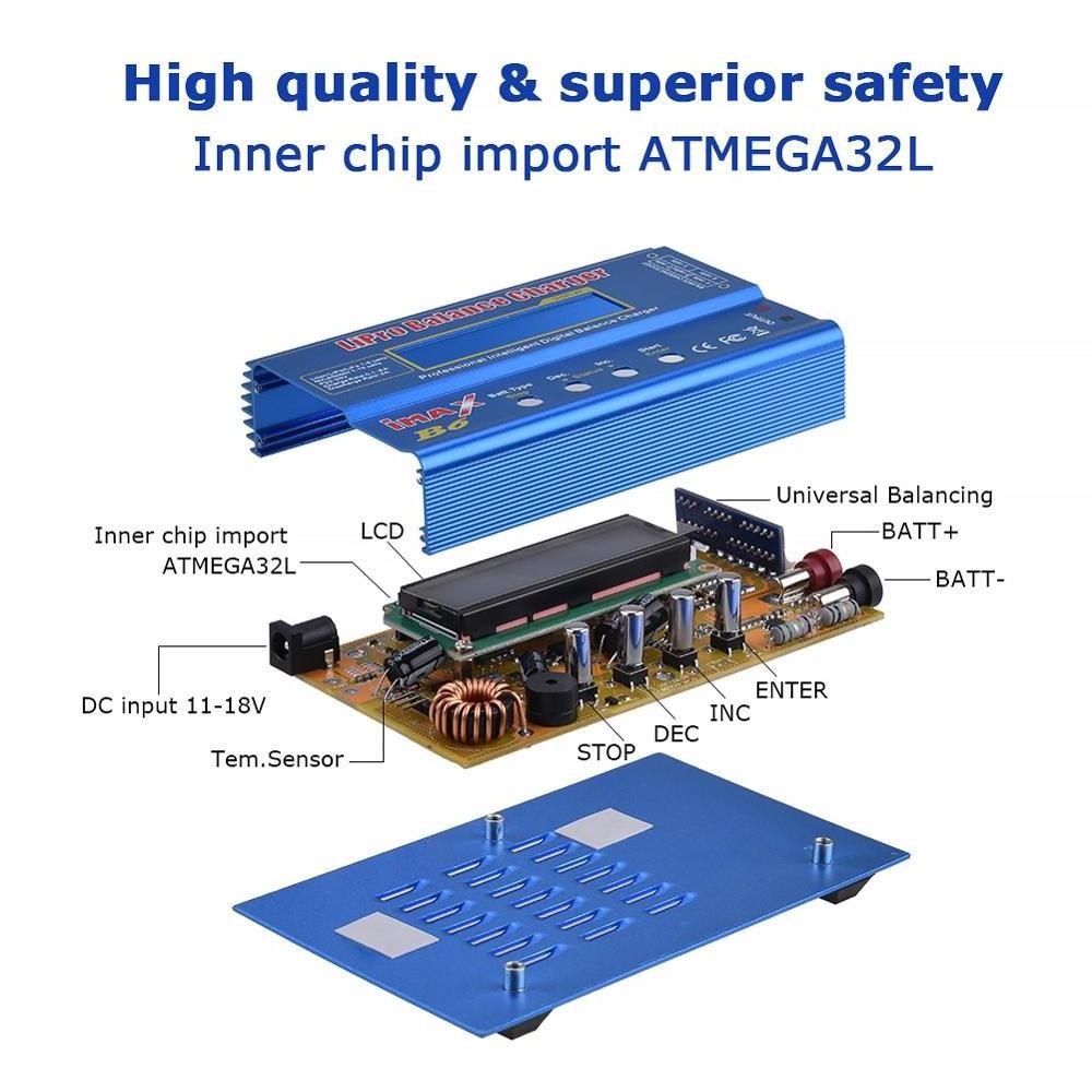 Imax  50W 5A Lipo Battery Balance Charger Discharger for LiPo/Li-ion/Life/LiHV Battery (1-6S), NiMH/NiCd (1-15S),(B6-Blue)