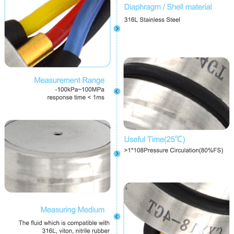 Huatian high quality piezoresistive silicon gas pressure transducer liquid pressure sensor