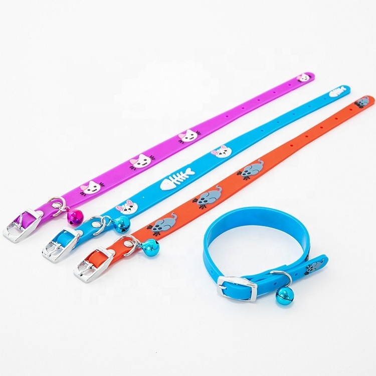 Factory Customized Waterproof Adjustable Multi Color Print Soft Silicone Pet Collar For Dog And Cat