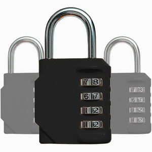 Top Security Custom Logo Gym Door School Sports Fence Luggage Lock 4 Digit Waterproof Combination Padlock for Locker