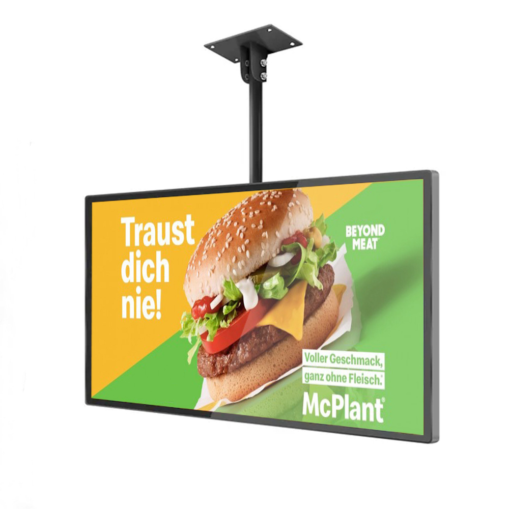 Hanging Wall Mounted HD Screen Lcd Advertising Display Electronic 43 inch Digital Menu Board for Restaurant/cafe Shop