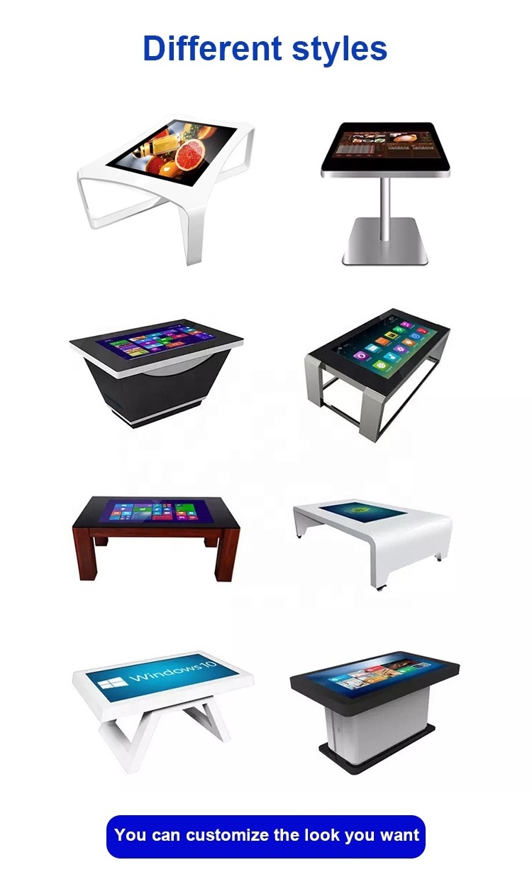 49 Inch Interactive Conference Restaurant Top Smart Digital Multi-Function LCD Indoor Monitor Touch Screen Coffee Game Table