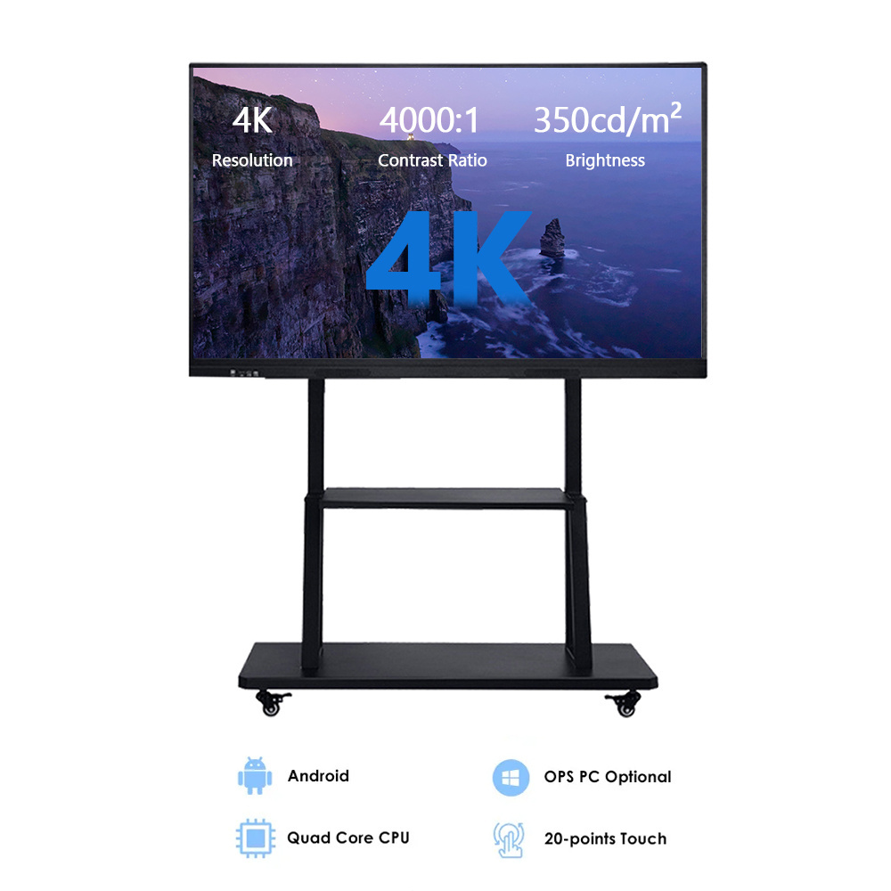 Electronic whiteboard Smart Touch Screen 86 inch Intelligent Teaching and Conference all in one machine Interactive Whiteboard