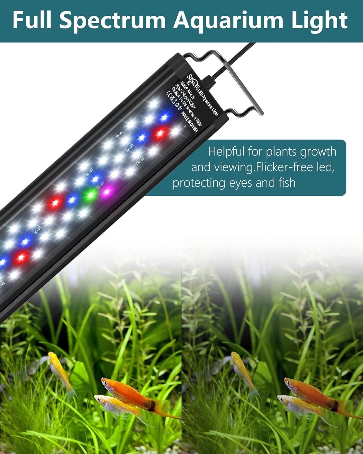 12-18 Inch Plastic Fish Tank Full Spectrum Premium Aquarium Led Light With Timer Auto Aquarium Lamp Fresh Water Light