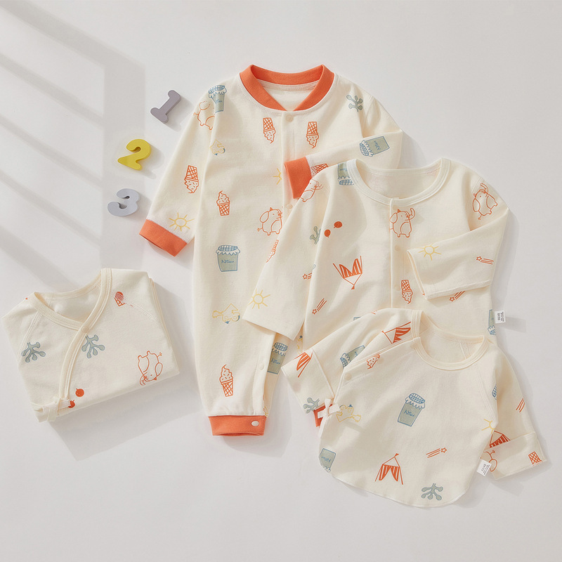 Newborn Baby Romper Clothes 100% Cotton Long Sleeve Organic Cotton Baby Rompers Wholesale Baby Clothes