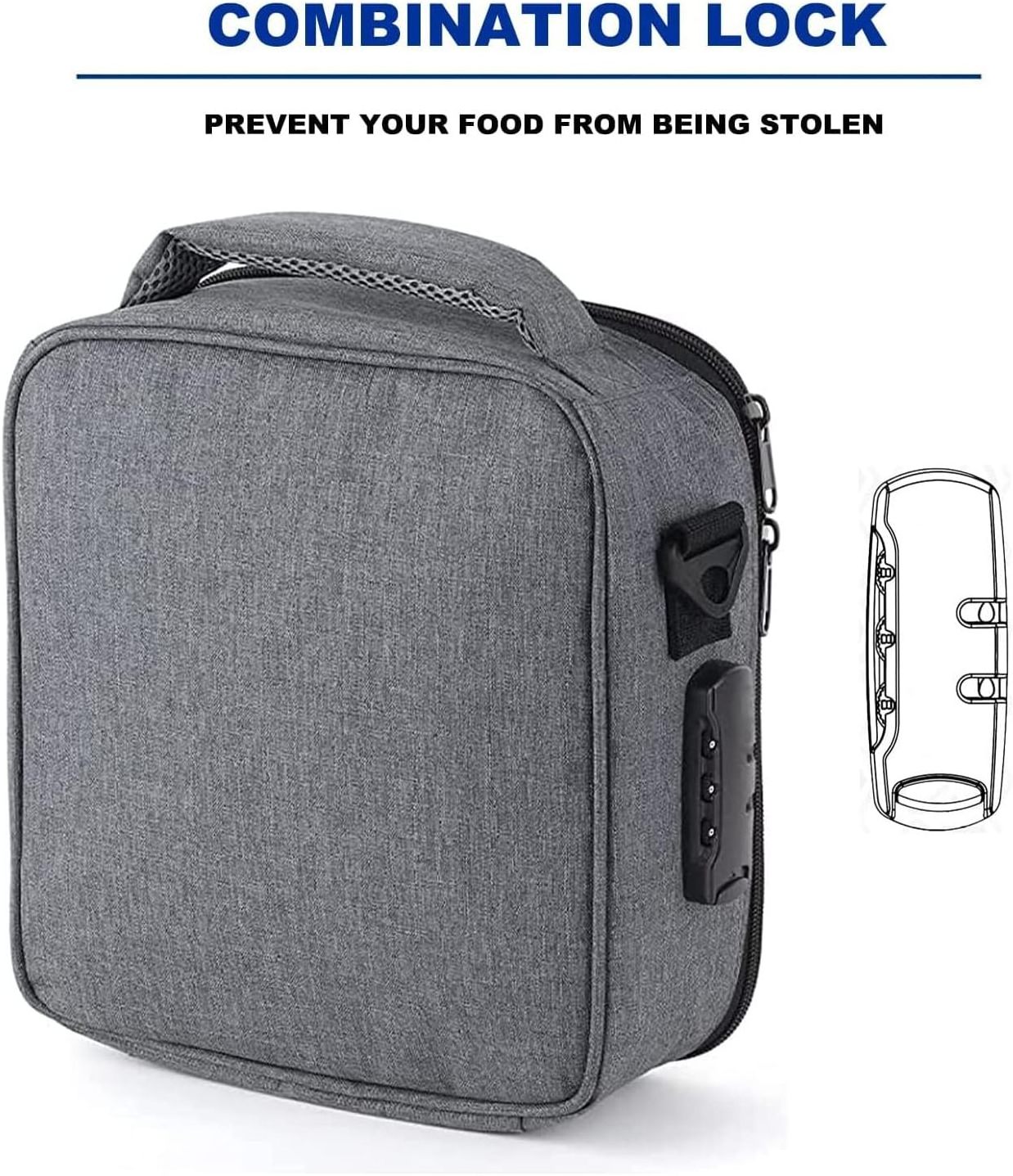 Removable lock Individual odor-proof bag  Reuse leak-proof cooler bag   portable  insulated lunch bag