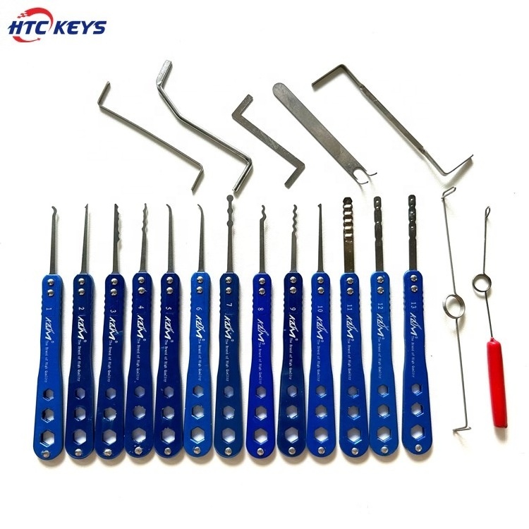 Top quality 20pcs stainless steel blue single hook Unlocking locksmith tool lock picking kit