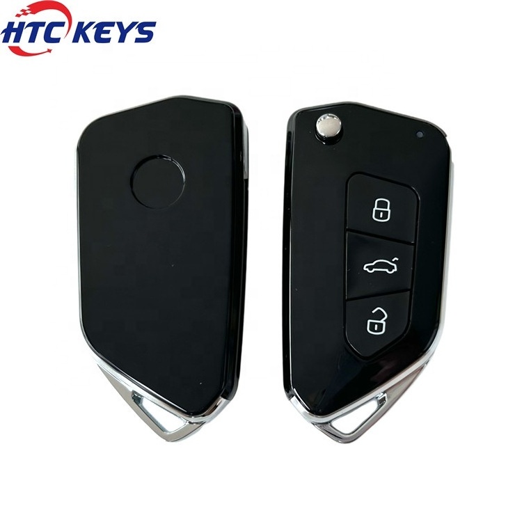 Good quality 3 button modified flip key shell for v-w car key case