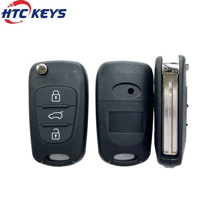 Wholesale car key blank 3 button flip folding key shell for h-yundai car key case