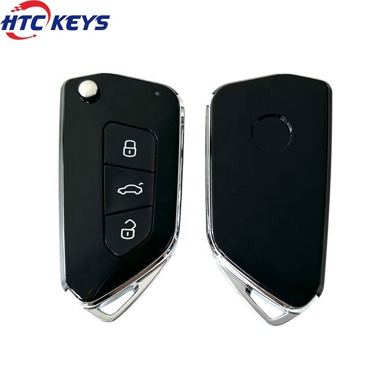 Good quality 3 button modified flip key shell for v-w car key case