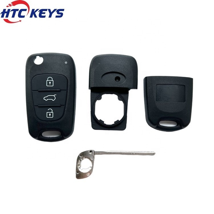 Wholesale car key blank 3 button flip folding key shell for h-yundai car key case