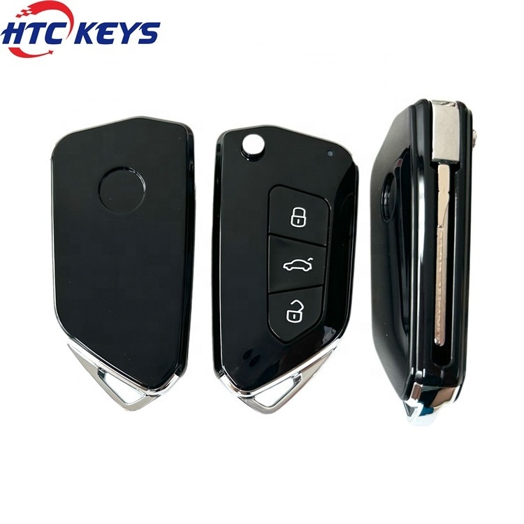 Good quality 3 button modified flip key shell for v-w car key case