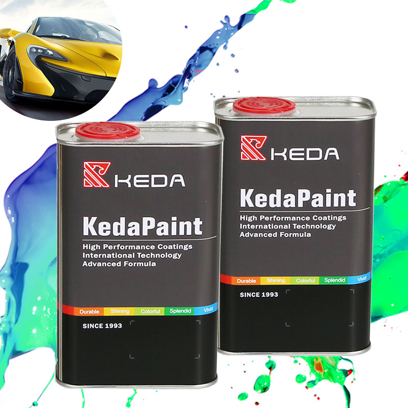 KEDA 2K Clear Coat with corresponding hardener Anti-UV Car paint Shinny 2K Topcoat for Car Paint Varnish