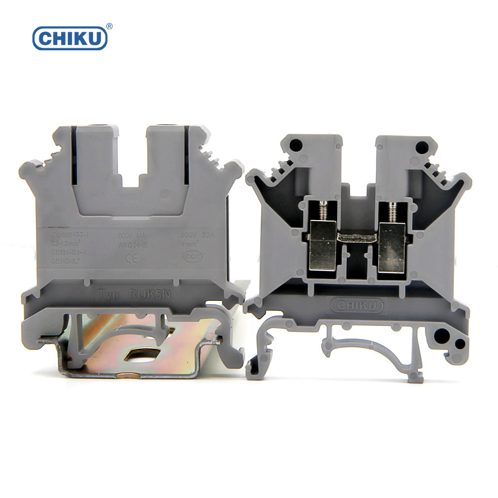 RUK 5N 41A terminal block 4mm din rail terminals electric wire connector