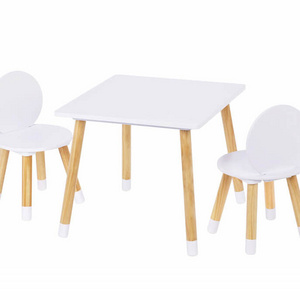 Table with 2 Chairs Set for Toddlers, Boys, Girls, 3 Piece Kiddy Table and Chairs Set, White Kids Table And Chairs For Party