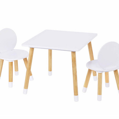 Table with 2 Chairs Set for Toddlers, Boys, Girls, 3 Piece Kiddy Table and Chairs Set, White Kids Table And Chairs For Party