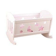 wooden baby doll cot an cribs with meniscus design