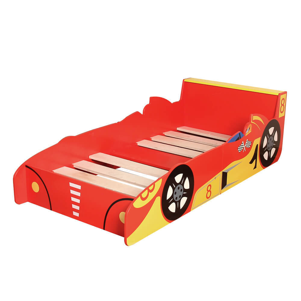 New arrival race car wooden children bed for toddler 140x70cm mattress kids bed china manufacturer children car bed