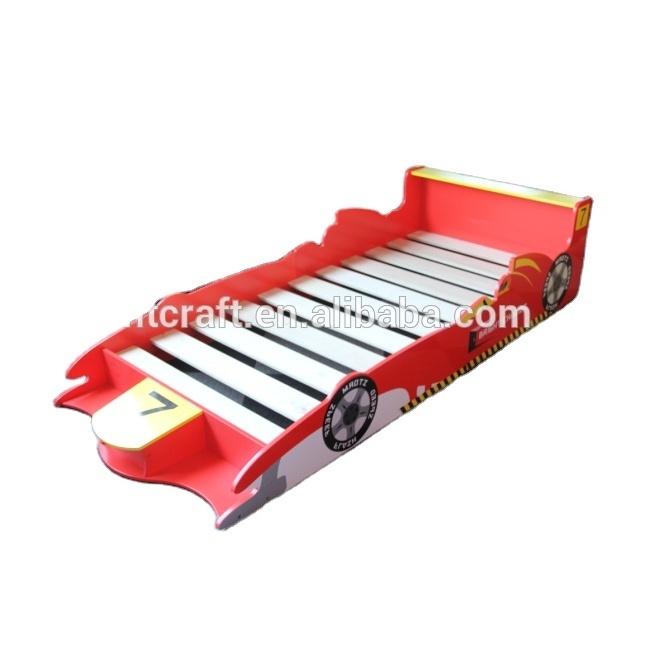 HT-SCSB01 Latest kids bedroom furniture wooden bed cool beds for sale in racing car shape