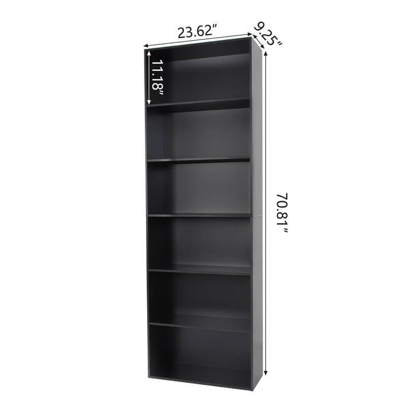 USA drop shipping available free standing wooden bookcase & bookshelves 3 days arrival wooden black wall bookshelf