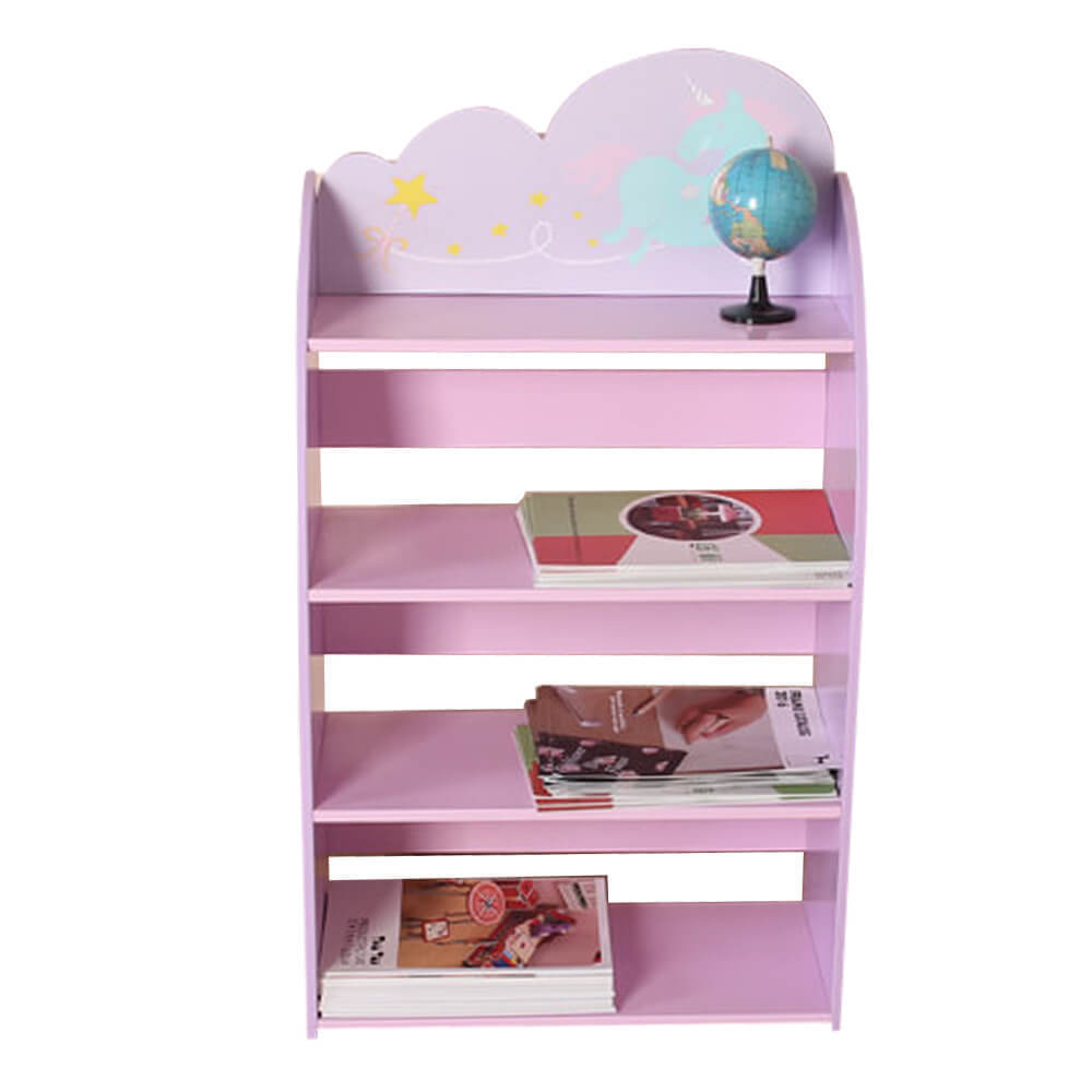 Best Selling Four Layers Pony Bookshelf, Cheap Wooden Bookshelf Made By China Manufacturer