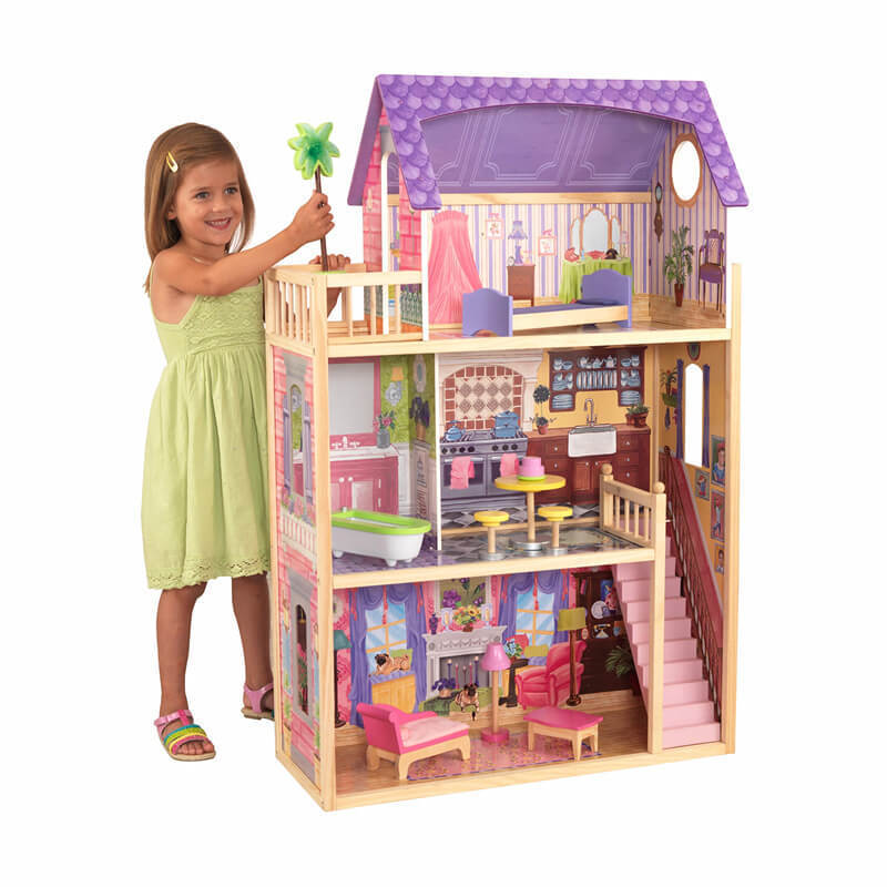 A COZY DREAM HOUSE-Wooden Dollhouse with Furniture, Doll House Play set for Kids , for Ages 3 Years,for wholesale