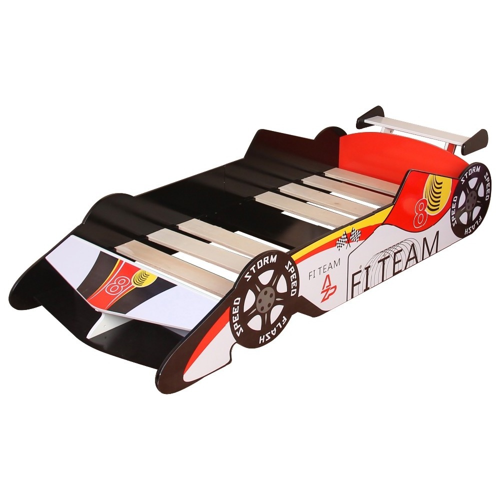 Unique kids race car bed easy assembly wooden kids bedroom furniture high quality children car bed