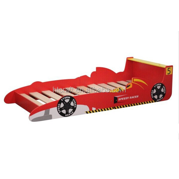 HT-SCSB01 Latest kids bedroom furniture wooden bed cool beds for sale in racing car shape