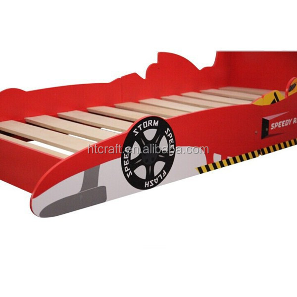 HT-SCSB01 Latest kids bedroom furniture wooden bed cool beds for sale in racing car shape