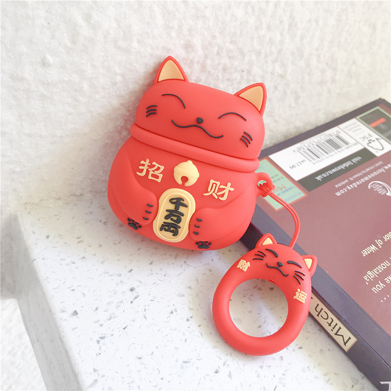 2019 lovely cat case for  airpod 2 case silicon waterproof Japanese cat cartoon cover for airpods case