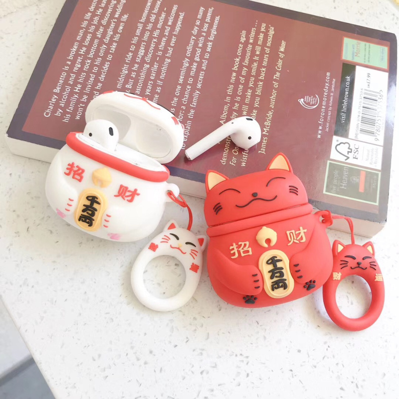 2019 lovely cat case for  airpod 2 case silicon waterproof Japanese cat cartoon cover for airpods case