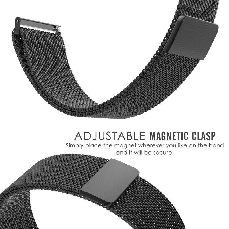 20mm Watch Bands for Xiaomi Huami Amazfit Bip Youth Watch Milanese Loop Stainless Steel Mesh wrist Strap for Amazfit Bip band