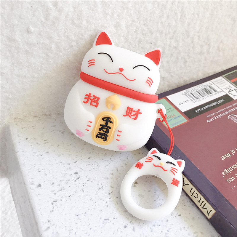 2019 lovely cat case for  airpod 2 case silicon waterproof Japanese cat cartoon cover for airpods case