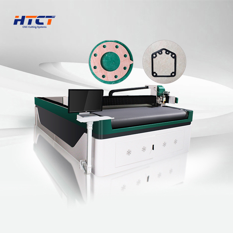 Flatbed Cutting Table Sprayed Silicone Beaded Sheet Circular Slitting Cutter Gasket Cutting Machine