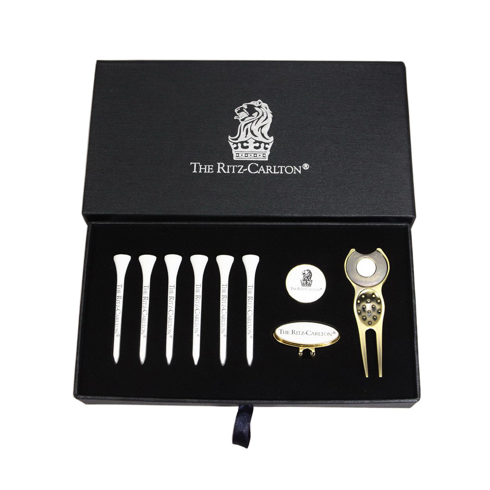 Custom logo golf gift set gof divot tool hap clip ball marker golf tee golf accessories gift box set