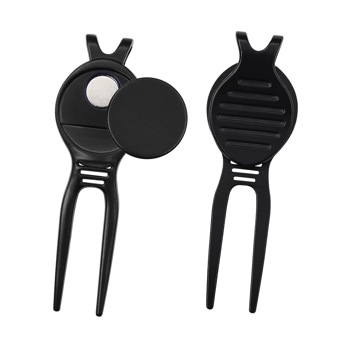 Factory stock hot sale belt clip metal golf divot repair tool with blank ball marker