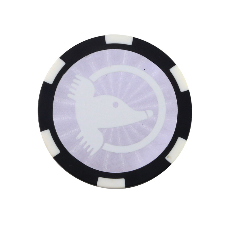 OEM ABS Plastic Clay Ceramic poker chips casino tokens chips and golf marker with custom logo sticker