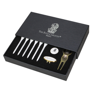 Custom logo golf gift set gof divot tool hap clip ball marker golf tee golf accessories gift box set