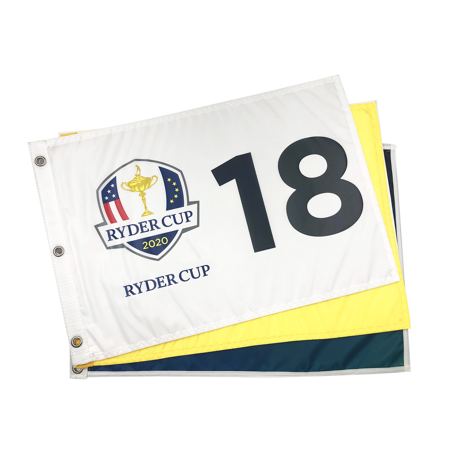 Customized Nylon polyester cotton golf pin flag golf hole flag with printed embroidered logo